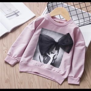 NEW bow girls sweatshirt